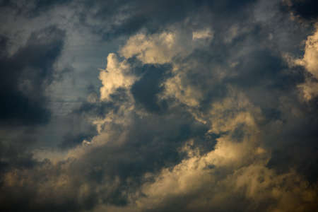the sky is full of dense cloudsの写真素材