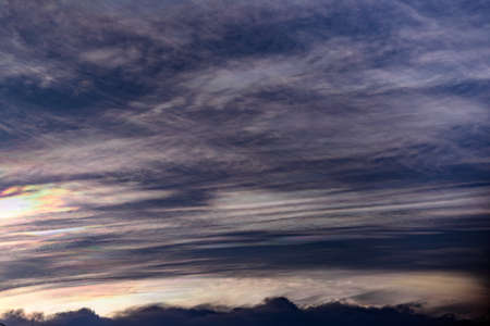 Iridescent Pileus Cloud and skyの写真素材