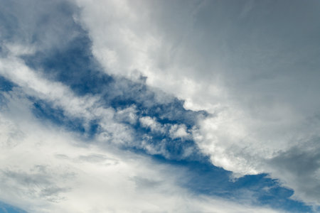 The sky with clouds in the morning, evening.の写真素材