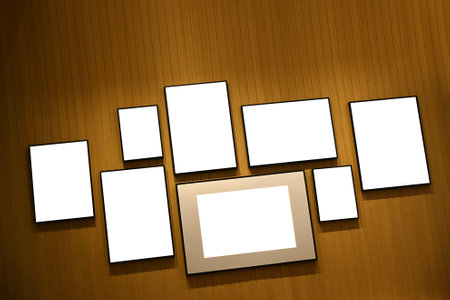 brown wooden wall picture frame
