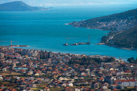 Trogir, bridge constructionの写真素材