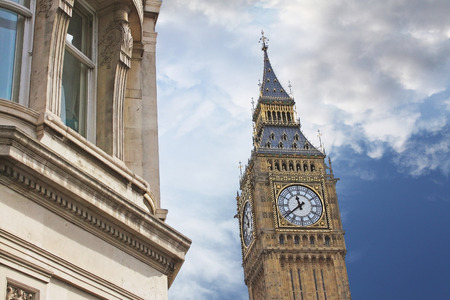 The Elizabeth Tower. The tower holds the largest four-faced chiming clock in the world and is the...