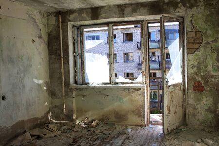 Skrunda-1, also known as Skrunda-2, is a ghost town and former Soviet radar station located 5 km (3 mi) to the north of Skrunda, Latvia. Skrunda was strategically important to the Soviet Unionのeditorial素材