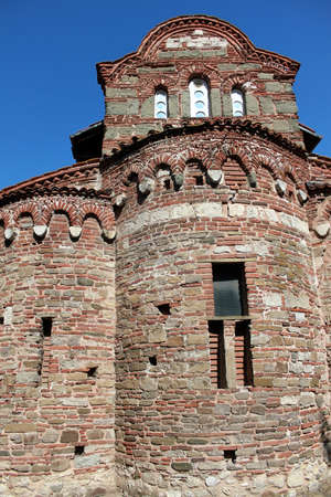 Nesebar, Bulgaria - 12 July 2015: Church of Christ Pantocrator is a medieval Eastern Orthodox church. Was constructed in the 13thâ14th century and is best known for its lavish exterior decoration.のeditorial素材