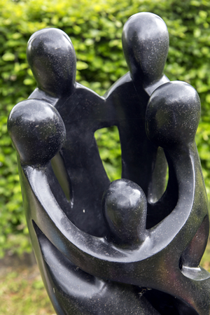 sculpture at municipal cemetery in Amsterdam, The Netherlandsの写真素材