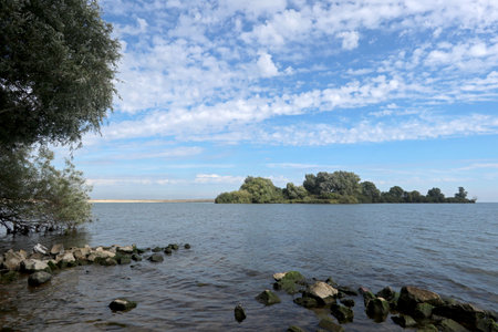 View from the Diemer Pentagon towards Ijburg, Amsterdam, Netherlands