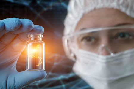 DNA molecule research. Genetic research abstract concept. Medical concept.の写真素材