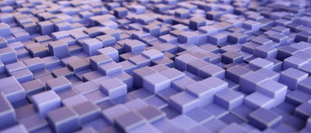 Abstract cube background. Abstract square mosaic. 3d rendering.の写真素材