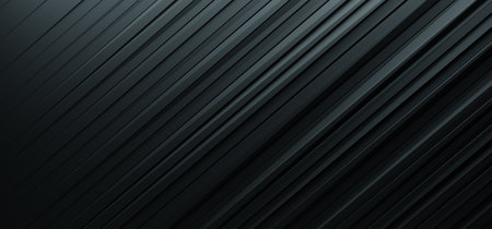 Black geometric abstract background. Striped background with gradient. 3d illustration.