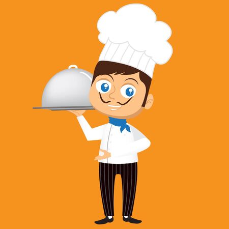 A Cute Chef Mascot. Made in the Flat Design styleのイラスト素材