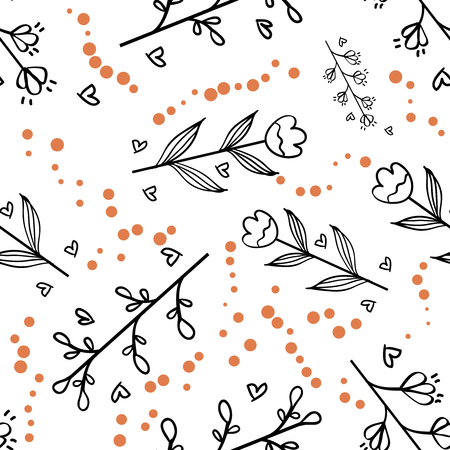 Seamless Floral Tropical Pattern Texture Backgroundのイラスト素材