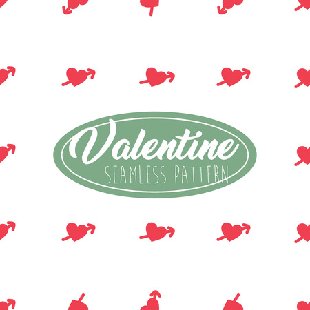 Valentine Seamless Pattern Heart shape for Greeting Card, Invitation and Bannerのイラスト素材
