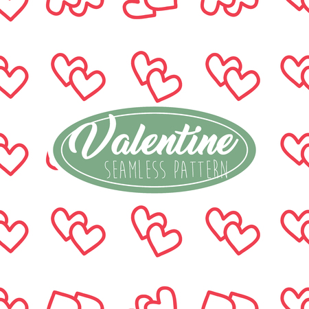 Valentine Seamless Pattern Heart shape for Greeting Card, Invitation and Bannerのイラスト素材