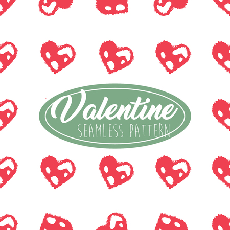 Valentine Seamless Pattern Heart shape for Greeting Card, Invitation and Bannerのイラスト素材