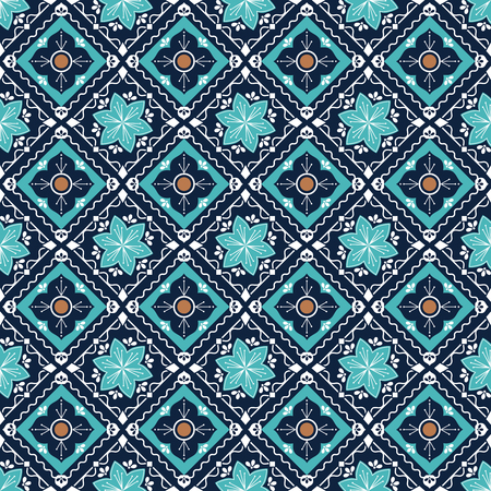 Morocco Mexican Seamless Decorative Pattern Backgroundのイラスト素材