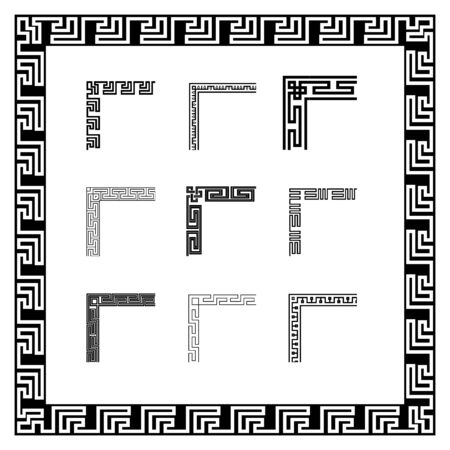 Classic Oriental Chinese Ornament Frame Vintage Border Art Decorative#decorative #element #vector #ornament #Chinese #Oriental #Asian #Patternのイラスト素材