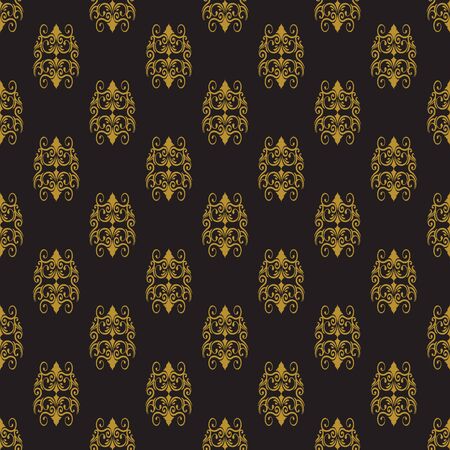 Damask seamless pattern background Royalty Free Vectorのイラスト素材