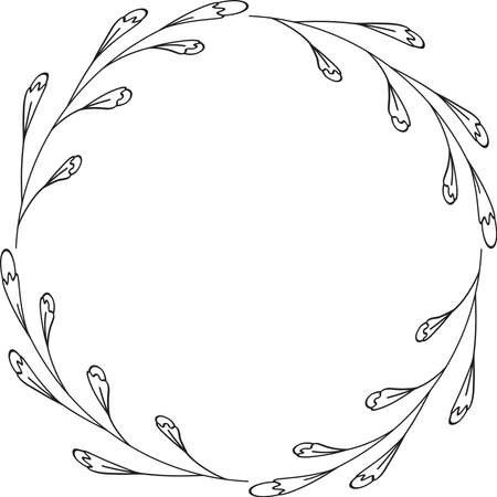 Bohemian Floral Save The Date Cards Lineart Draw Onecolor Hand drawing rustic vintageのイラスト素材