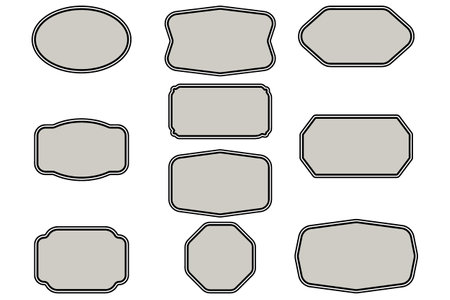 Set of classic company retro or old banner emblem insignia quality stamp design best guarantee premium product sale sticker tag warrantyのイラスト素材