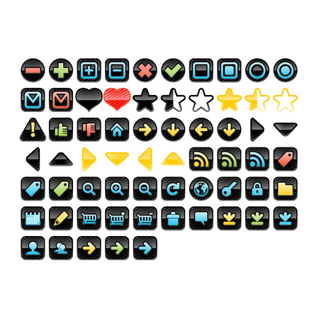 Black iconsのイラスト素材