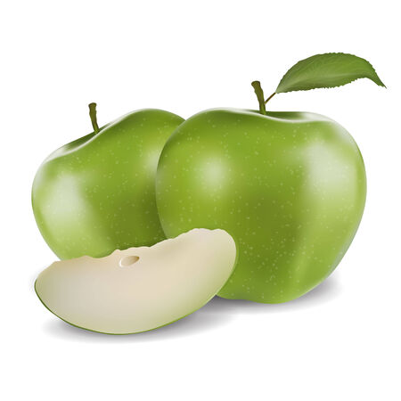Green apple illustrationのイラスト素材