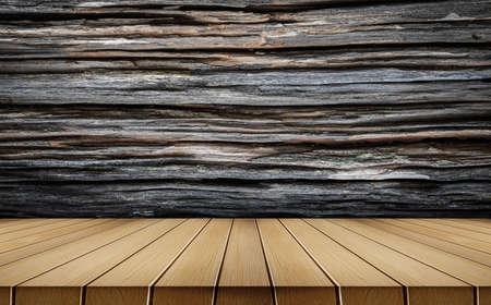 empty wooden interior room.Wooden texture background.Teak wood.