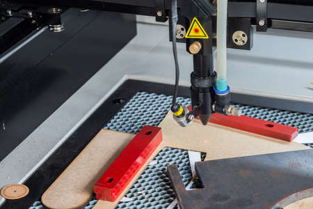 Laser cutting machine.