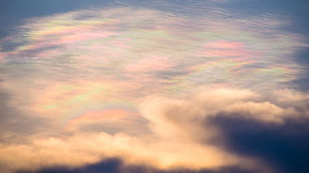 Sky in rainbow colors.