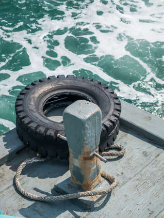Stake of ship for tie upの写真素材