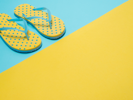 Travel around the world for your colorful life .Enjoy the funny trip journey .Top view for copy space some idea your create destination .object  cute  ,object  vintage on color backgroundの写真素材