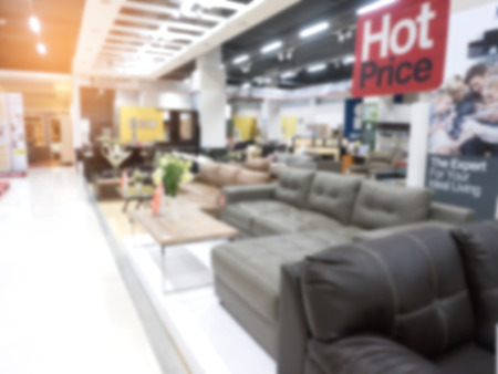 Abstract blur shopping mall and department store interior for background.Abstract blurred  in big modern warehouse background.Interior Shopping mall and retail effect blur.の写真素材