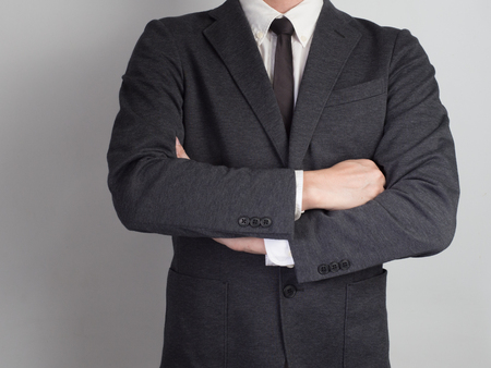 Businessman confirm project .Idea business on white background.の写真素材