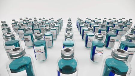 Concept of Coronavirus Vaccination People. Pharmacology Drugs against Pandemic Covid-19. Medical...
