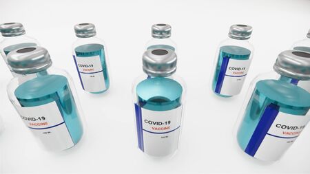 Concept of Coronavirus Vaccination People. Pharmacology Drugs against Pandemic Covid-19. Medical...
