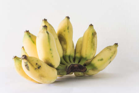 Tropical banana isolated on white background.の写真素材