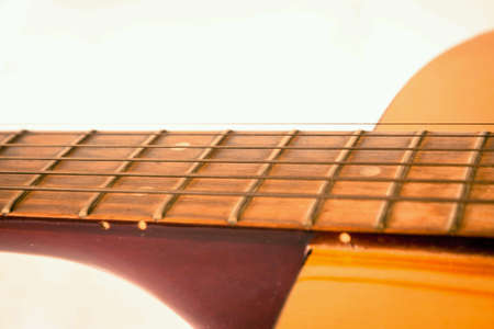 Classic guitar isolated on white background.の素材