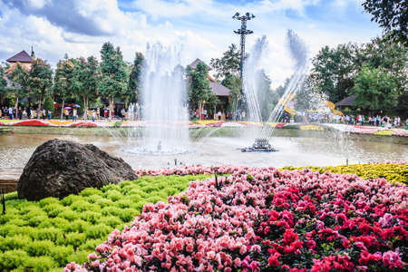 An Enormous Curtain Of Lava Fountained Into The Air.の写真素材