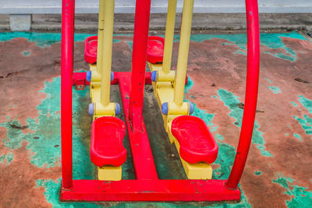 Colorful Playground In Public Park For Children.の写真素材