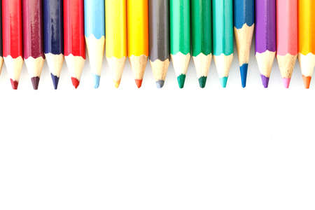Colorful Multi-Color Of Pencil Isolated On White Background.の写真素材