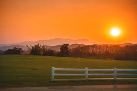 Image View Of The Sunset At Evening Sky Background.の写真素材