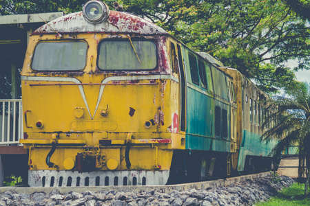 Abandoned Train Bogie Rusty At Kantang In Trang Thailand.の写真素材