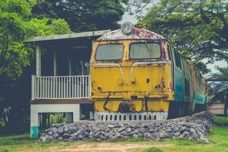 Abandoned Train Bogie Rusty At Kantang In Trang Thailand.の写真素材