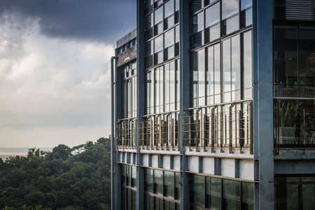 Modern Architecture Building Exterior Design With Glass And Steel.
