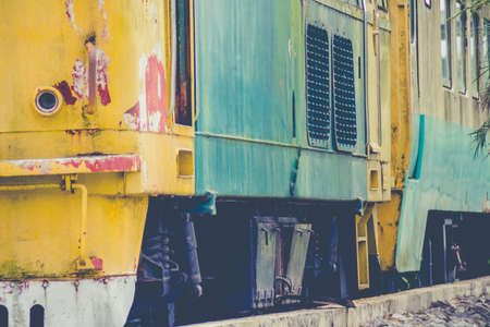 Abandoned Train Bogie Rusty At Kantang In Trang Thailand.の写真素材