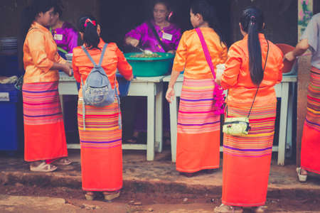 Loi Kaw Wan - Shan State Army(SSA), Burma - May 21: Unidentified People Dress Up Beautifully In A Shan State Army Day On May 21, 2017 At Loi Kaw Wan, Muang Sad In Shan State Army(SSA), Burma.のeditorial素材