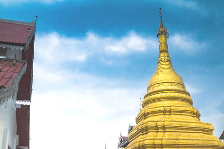 Kyainge Tong, Burma - March 10: Ancient Pagoda Statue In Side Temple Is A Popular Tourists Attraction On March 10, 2017 In Kyainge Tong Burma.のeditorial素材
