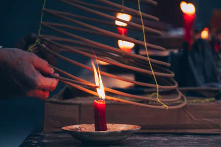 Spiritual Image Of Glowing Candlelight Providing Sacred Light.
