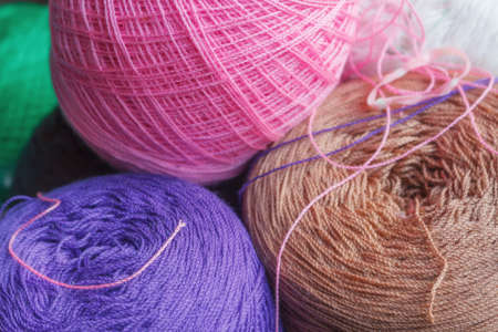 Multicolor Thread Silks Dye Material For Woven Silk Handicraft.の写真素材