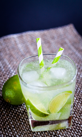 Caipirinha fresh summer brazilian cocktailの写真素材