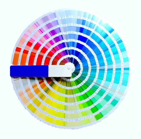 Color palette, Sample color catalog, Rainbow backgroundの写真素材